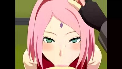 Sakura Haruno - POV; oral sex; minet; blowjob; deepthroat; facefuck; swallow cum; cum eating; 3D sex porno hentai; [Naruto]