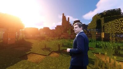 Евгений Понасенков гуляет в майнкрафте