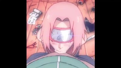 Naruto. Sakura Haruno. (artist: d-art). Hentai Animeted.