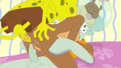 Спанч Боб, Патрик и Сквидвард долбят Сэнди мультфильм Cartoon porn порно мультфильм full hd xxx эротика erotic hardcore orgy
