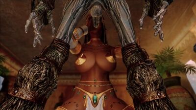 Египетская королева Кармелла трахается с мумией Skyrim 3D Hentai