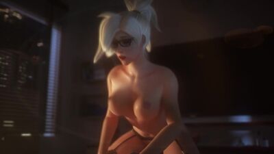 Лечение ;) Mercy Overwatch (porno, gif, 3d, 18+, порно, гиф, 3д, hentai)
