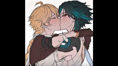 ↬ genshin impact ; xiao x aether
