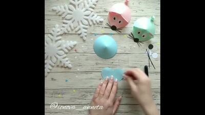 Новогодняя мышка из бумаги.mp4
