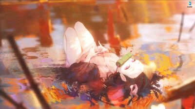 Незуко Камадо из манги Клинок рассекающий демонов - живые обои для Wallpaper Engine