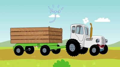 Весёлая обучающая песенка Синий трактор