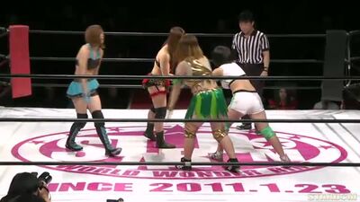 WH | Звездный Дом. Новогодние Звезды 2016. Шоу 2. Ио Шираи & Майю Иватани vs Момо Ватанабе & Джангл Киона