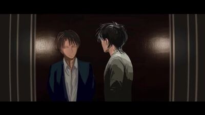 Леви и Эрен (50 оттенков серого) Нарисованное