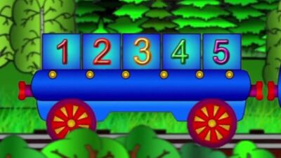 Мультики про Весёлый Паровозик - учим цифры от 1 до 10 - детские песни - песенка паровозика
