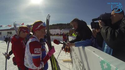 Женская эстафета. 5 апреля - Чемпионат России в Малиновке. Проект "На лыжи!"