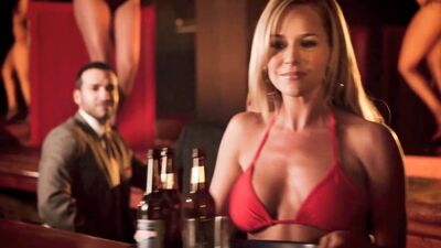Julie Benz Wonderful Big Tits and Hard Nipples in a Red Bikini Top (2017)