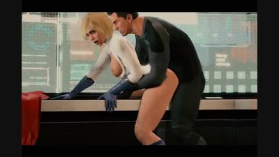 3D porn - Powergirl x Batman (DC Comics sex) [порно, секс, хентай, анал, минет]