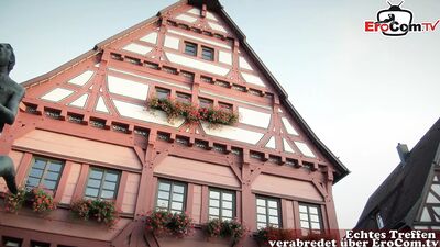 Кастинг в Германии - пользователь делает свое первое порно с милфой