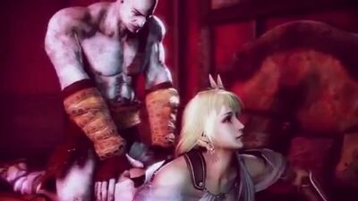 Порно мультик Кратос из игры God of War большой член насувал в киску порвал анал дал в рот xxx 3D