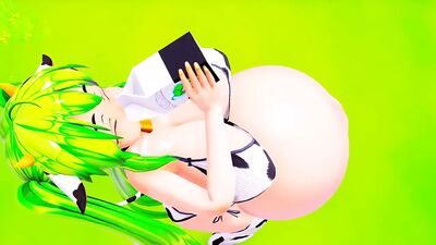 Наездница, накачка большого живота - Imbapovi