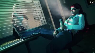 FUTA STARFIRE JACKS OF TO PORN WHILE ???? SUPERGIRL PEEPS (DC Comics sex)