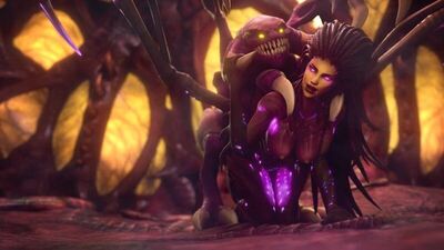 Kerrigan x Zergling - 3D Porn / 3Dポルノ