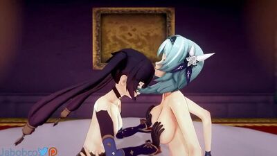 Mona ~ Мона | Eula ~ Эола - Rule34 \ Porn Genshin Impact [18+]