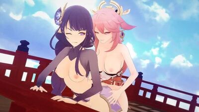 Yae ~ Яэ Мико \ Raiden ~ Райдэн - Rule34 \ Porn Genshin Impact [18+] [FUTA]