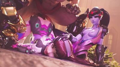 D.Va Widow - Doom Ganked - 3D Porn / 3Dポルノ