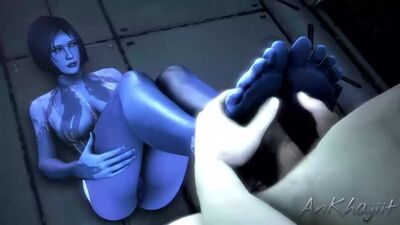 Liara TSoni - footjob; foot fetish; pussy view; big boobs; 3D sex porno hentai; [Mass Effect]