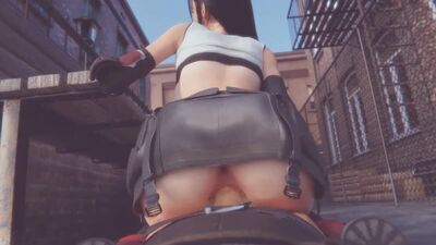 Tifa Lockhart x Cloud Strife - riding; anus; pussy; anal; orgasm; creampie; handjob; 3D sex porno hentai; [Final Fantasy]
