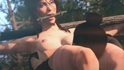 (Sound)Lara Croft lesbian sex tied femdom [Tomb Raider;Porn;Hentai;Yuri;Bondage;R34;Blender;порно;секс;хентай;лара крофт]