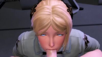 (Sound)Yorha Commander pov sex; blowjob [NieR: Automata;Porn;Hentai;R34;Blender;порно;секс;хентай]