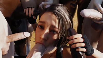 Jill Valentine - group sex; gangbang; BBC; handjob; masturbation; oral sex; minet; blowjob; 3D sex porno hentai; [Resident Evil]