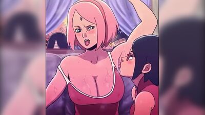 (Sound)Haruno Sarkura&Sarada lesbian armpit licking ver.1 [Naruto, Boruto;Porn;Hentai;Yuri;R34;Sex;Animation;порно;Наруто]