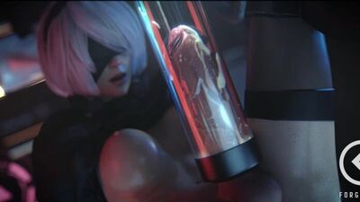 (Sound)Yorha 2B futanari solo masturbation ver.Cum [NieR: Automata;Porn;Hentai;Dickgirl;R34;Blender;порно;секс;футанари;соло]