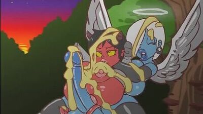 Angel / demon keycock sound animated futanari
