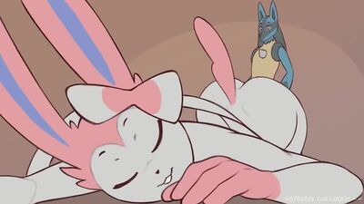 2d Yiff by Chelodoy Straight Furry Porn Sex E621 FYE Love between Lucario and Sylveon From Pokemon r34 Rule34