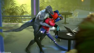 3d Yiff by Evilbanana Furry Porn Sex E621 FYE Scalie loop lizard dragon girl Straight
