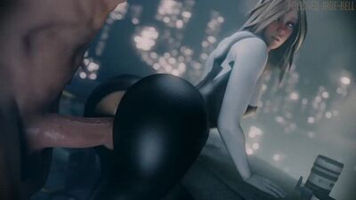 Gwen Stacy - thicc; big butt; big ass; big dick; big cock; doggystyle; orgasm; 3D sex porno hentai; [Marvel | Spider-Man]