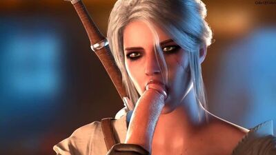 Ciri - NSFW; oral sex; minet; blowjob; deepthroat; facefuck; 3D sex porno hentai; (by @Cake_of_Cakes) [The Witcher]