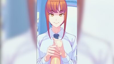 Makima - NSFW; POV; handjob; masturbation; orgasm; 3D sex porno hentai; (by @theobrobine) [Chainsaw Man]