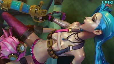 League of Legends Hentai | Lol Porn | [League of Porn] Jinx and vi (chikipiko)