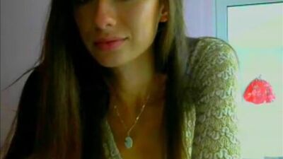 Skinny Brunette Naked Tease