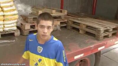 Teen crossdresser drilled by a boy