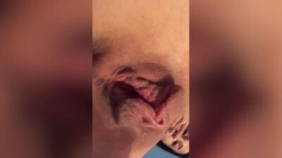 Amazing brunette touching her roast beef pussy