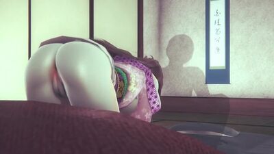 Nezuko Kamado - oral sex; blowjob; big butt; anus; pussy; doggy; orgasm; 3D sex porno hentai; [Demon Slayer: Kimetsu no Yaiba]