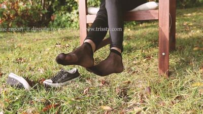 Ankle Nylon Socks, Fetish in Public