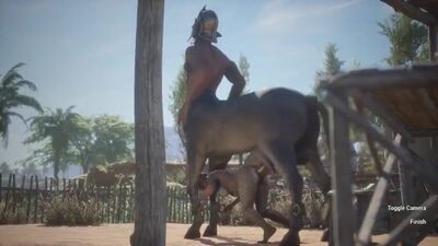 Для острых ощущений отдалась хуястому кентавру