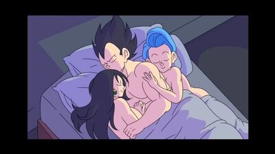 Vegeta | Bulma Briefs - group sex; oral sex; blowjob; orgasm; anal fucked; 3D sex porno hentai; (by @kishinpain) [Dragon Ball]