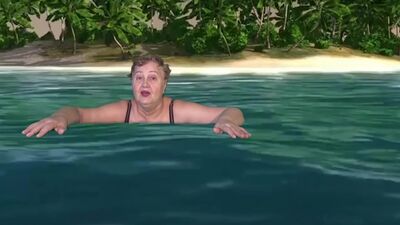 Бабушка, море, хромокей