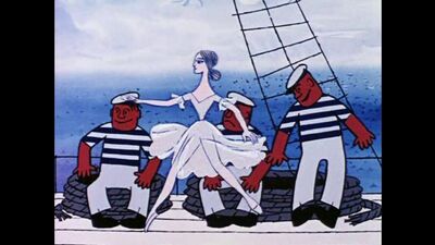 . Балерина на корабле .