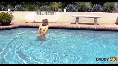 Daddy4K - E17 - Sydney Cole - Pool sex with a buffoon’s father