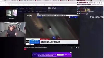 Фанат Kai Cenat убегает от копов на стриме