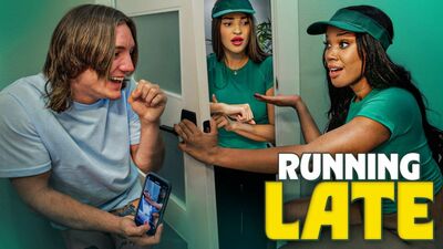 August Skye - Running Late [2025, MILF, Ebony, Interracial, Big Tits, Big Ass, Blowjob, Hardcore, All Sex, 1080p HD]